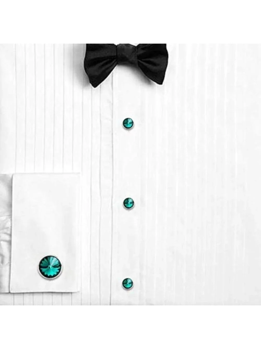 Elegant Cufflinks & Shirt Studs Set for Men - Gift Boxed Jewelry for Weddings